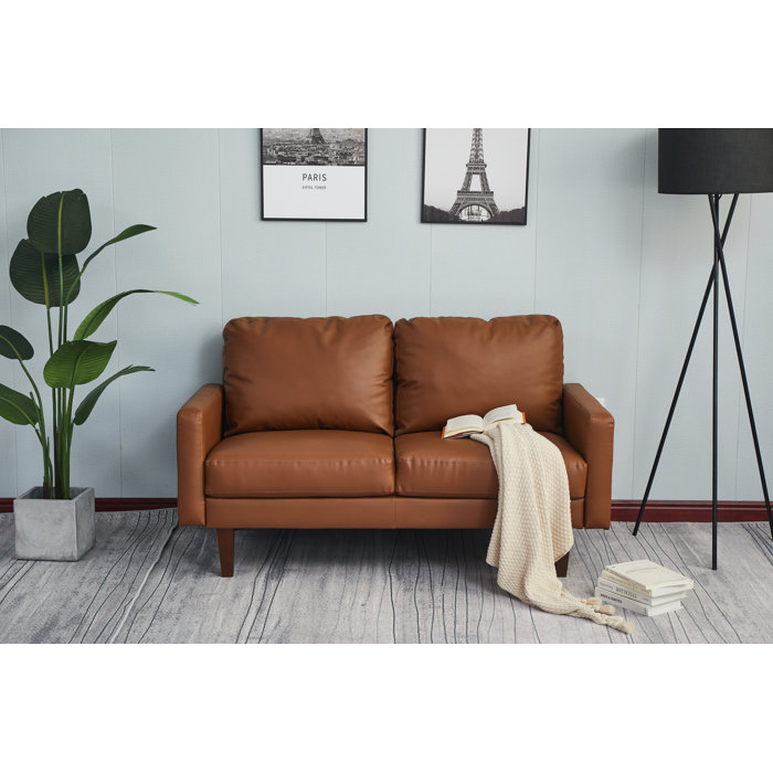 Latitude Run® Frewsburg 58'' Vegan Leather Loveseat & Reviews Wayfair